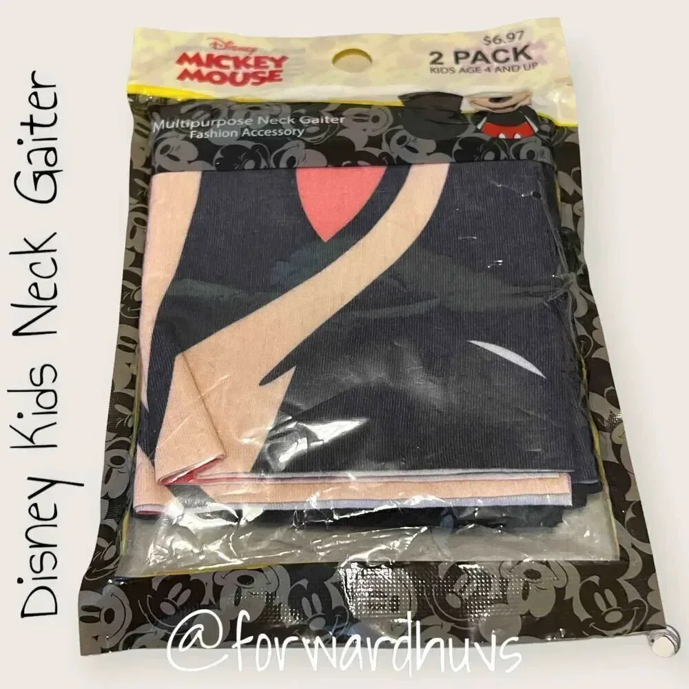Bundle 3 for $15 Disney Kids Size Mickey Mouse 2pk Multipurpose Neck Gaiter